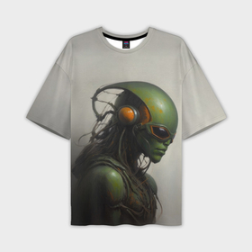 Мужская футболка oversize 3D с принтом Инопланетный захватчик в Санкт-Петербурге,  |  | 