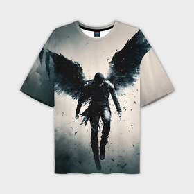 Мужская футболка oversize 3D с принтом Dark angel в Санкт-Петербурге,  |  | 