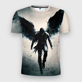 Мужская футболка 3D Slim с принтом Dark angel , 100% полиэстер с улучшенными характеристиками | приталенный силуэт, круглая горловина, широкие плечи, сужается к линии бедра | 