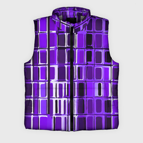 Мужской жилет утепленный 3D с принтом Фиолетовые прямоугольники ,  |  | Тематика изображения на принте: 