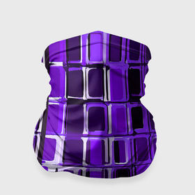 Бандана-труба 3D с принтом Фиолетовые прямоугольники в Екатеринбурге, 100% полиэстер, ткань с особыми свойствами — Activecool | плотность 150‒180 г/м2; хорошо тянется, но сохраняет форму | 