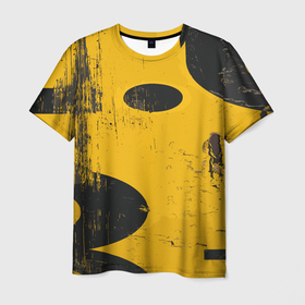 Мужская футболка 3D с принтом Потертая краска в Кировске, 100% полиэфир | прямой крой, круглый вырез горловины, длина до линии бедер | 