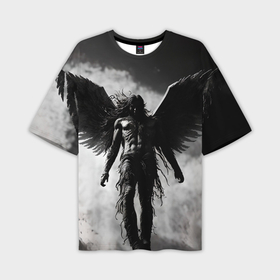 Мужская футболка oversize 3D с принтом Dark angel series в Новосибирске,  |  | Тематика изображения на принте: 