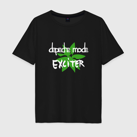 Мужская футболка хлопок Oversize с принтом Depeche Mode   Exciter в Тюмени, 100% хлопок | свободный крой, круглый ворот, “спинка” длиннее передней части | Тематика изображения на принте: 