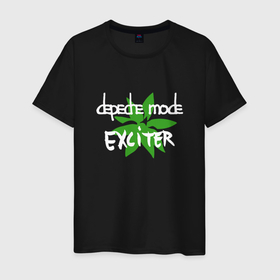 Мужская футболка хлопок с принтом Depeche Mode   Exciter в Санкт-Петербурге, 100% хлопок | прямой крой, круглый вырез горловины, длина до линии бедер, слегка спущенное плечо. | 