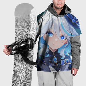Накидка на куртку 3D с принтом Genshin Impact Furina Smile в Санкт-Петербурге, 100% полиэстер |  | 
