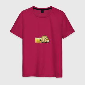 Мужская футболка хлопок с принтом Doge Coin в Тюмени, 100% хлопок | прямой крой, круглый вырез горловины, длина до линии бедер, слегка спущенное плечо. | Тематика изображения на принте: 