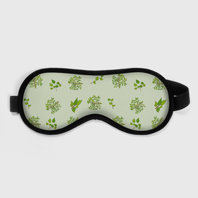 Маска для сна 3D с принтом Веточки с зелеными листьями растение в Кировске, внешний слой — 100% полиэфир, внутренний слой — 100% хлопок, между ними — поролон |  | Тематика изображения на принте: 