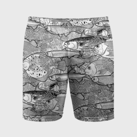 Мужские шорты спортивные с принтом Экзотические рыбы в кораллах в Курске,  |  | 