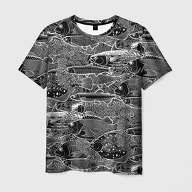 Мужская футболка 3D с принтом Экзотические рыбы и кораллы в Курске, 100% полиэфир | прямой крой, круглый вырез горловины, длина до линии бедер | 