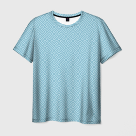 Мужская футболка 3D с принтом Паттерн из простых линий в Санкт-Петербурге, 100% полиэфир | прямой крой, круглый вырез горловины, длина до линии бедер | 