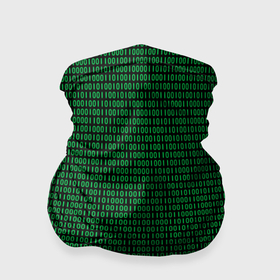 Бандана-труба 3D с принтом Зелёный бинарный код в Белгороде, 100% полиэстер, ткань с особыми свойствами — Activecool | плотность 150‒180 г/м2; хорошо тянется, но сохраняет форму | 