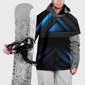 Накидка на куртку 3D с принтом Вихри темноты синего в Санкт-Петербурге, 100% полиэстер |  | 