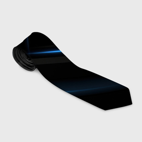 Галстук 3D с принтом Разрыв реальности синего и черного , 100% полиэстер | Длина 148 см; Плотность 150-180 г/м2 | Тематика изображения на принте: 