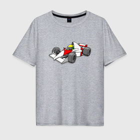 Мужская футболка хлопок Oversize с принтом Формула 1 мультяшная МакЛарен , 100% хлопок | свободный крой, круглый ворот, “спинка” длиннее передней части | Тематика изображения на принте: 