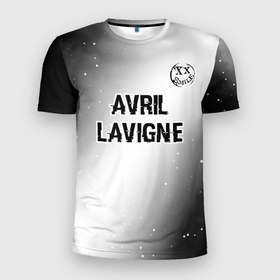 Мужская футболка 3D Slim с принтом Avril Lavigne glitch на светлом фоне посередине в Курске, 100% полиэстер с улучшенными характеристиками | приталенный силуэт, круглая горловина, широкие плечи, сужается к линии бедра | 