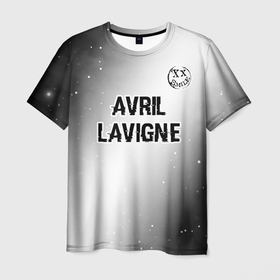 Мужская футболка 3D с принтом Avril Lavigne glitch на светлом фоне посередине в Белгороде, 100% полиэфир | прямой крой, круглый вырез горловины, длина до линии бедер | 