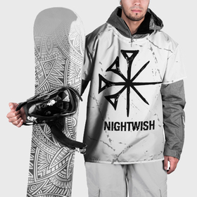 Накидка на куртку 3D с принтом Nightwish glitch на светлом фоне в Тюмени, 100% полиэстер |  | Тематика изображения на принте: 