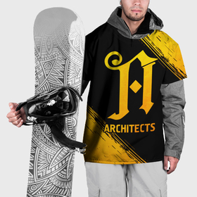 Накидка на куртку 3D с принтом Architects   gold gradient в Екатеринбурге, 100% полиэстер |  | Тематика изображения на принте: 