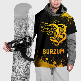 Накидка на куртку 3D с принтом Burzum   gold gradient в Белгороде, 100% полиэстер |  | Тематика изображения на принте: 