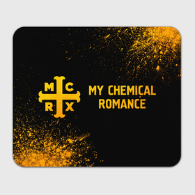 Прямоугольный коврик для мышки с принтом My Chemical Romance   gold gradient по горизонтали , натуральный каучук | размер 230 х 185 мм; запечатка лицевой стороны | Тематика изображения на принте: 