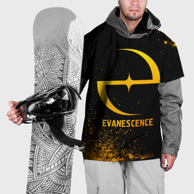 Накидка на куртку 3D с принтом Evanescence   gold gradient в Новосибирске, 100% полиэстер |  | Тематика изображения на принте: 