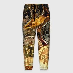 Мужские брюки 3D с принтом Золото цифровой эры в Екатеринбурге, 100% полиэстер | манжеты по низу, эластичный пояс регулируется шнурком, по бокам два кармана без застежек, внутренняя часть кармана из мелкой сетки | 