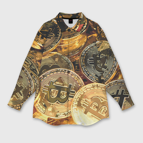 Мужская рубашка oversize 3D с принтом Золото цифровой эры в Екатеринбурге,  |  | 