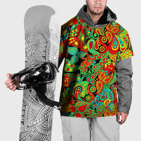 Накидка на куртку 3D с принтом Индийский этнический орнамент пейсли в Петрозаводске, 100% полиэстер |  | Тематика изображения на принте: 