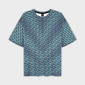 Мужская футболка oversize 3D с принтом Текстура саржевого переплетения в Санкт-Петербурге,  |  | 