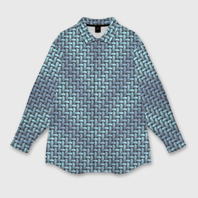 Мужская рубашка oversize 3D с принтом Текстура саржевого переплетения в Санкт-Петербурге,  |  | 