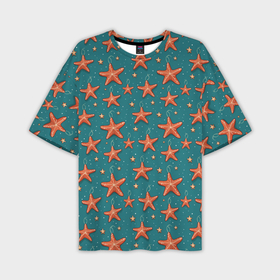 Мужская футболка oversize 3D с принтом Морские звезды тоже хотят на ёлку в Белгороде,  |  | 