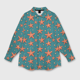 Мужская рубашка oversize 3D с принтом Морские звезды тоже хотят на ёлку в Белгороде,  |  | 