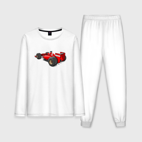 Мужская пижама с лонгсливом хлопок с принтом Формула 1 Ferrari в Курске,  |  | 