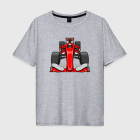 Мужская футболка хлопок Oversize с принтом Formula 1 Ferrari в Белгороде, 100% хлопок | свободный крой, круглый ворот, “спинка” длиннее передней части | Тематика изображения на принте: 