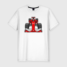 Мужская футболка хлопок Slim с принтом Formula 1 Ferrari в Курске, 92% хлопок, 8% лайкра | приталенный силуэт, круглый вырез ворота, длина до линии бедра, короткий рукав | 