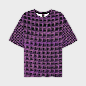 Мужская футболка oversize 3D с принтом Фиолетовая текстура саржевого переплетения в Санкт-Петербурге,  |  | 