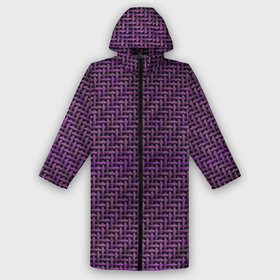 Мужской дождевик 3D с принтом Фиолетовая текстура саржевого переплетения в Санкт-Петербурге,  |  | 