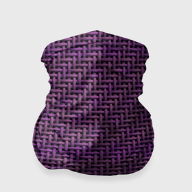Бандана-труба 3D с принтом Фиолетовая текстура саржевого переплетения в Санкт-Петербурге, 100% полиэстер, ткань с особыми свойствами — Activecool | плотность 150‒180 г/м2; хорошо тянется, но сохраняет форму | 
