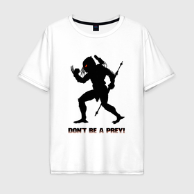 Мужская футболка хлопок Oversize с принтом Космический охотник в Екатеринбурге, 100% хлопок | свободный крой, круглый ворот, “спинка” длиннее передней части | 