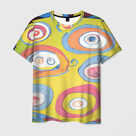 Мужская футболка 3D с принтом Хиппи арт в Санкт-Петербурге, 100% полиэфир | прямой крой, круглый вырез горловины, длина до линии бедер | 