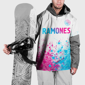 Накидка на куртку 3D с принтом Ramones neon gradient style посередине в Екатеринбурге, 100% полиэстер |  | Тематика изображения на принте: 