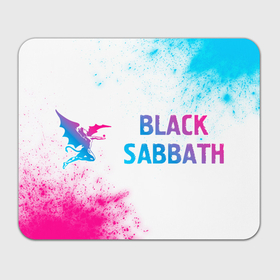 Прямоугольный коврик для мышки с принтом Black Sabbath neon gradient style по горизонтали в Тюмени, натуральный каучук | размер 230 х 185 мм; запечатка лицевой стороны | 
