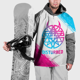 Накидка на куртку 3D с принтом Disturbed neon gradient style в Кировске, 100% полиэстер |  | Тематика изображения на принте: 