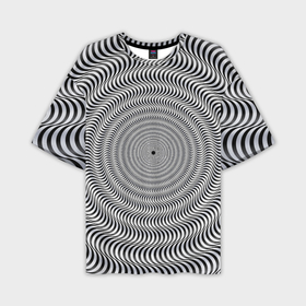 Мужская футболка oversize 3D с принтом Optical illusion в Петрозаводске,  |  | 