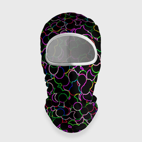 Балаклава 3D с принтом Неоновые шарики в Кировске, 100% полиэстер, ткань с особыми свойствами — Activecool | плотность 150–180 г/м2; хорошо тянется, но при этом сохраняет форму. Закрывает шею, вокруг отверстия для глаз кайма. Единый размер | 