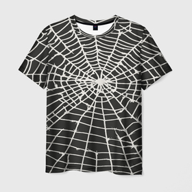 Мужская футболка 3D с принтом Паучьи шедевры в Тюмени, 100% полиэфир | прямой крой, круглый вырез горловины, длина до линии бедер | 