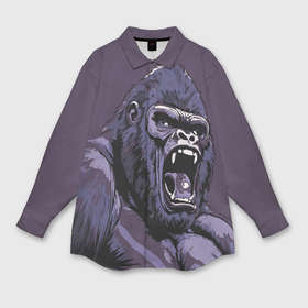 Мужская рубашка oversize 3D с принтом Lord of the Jungle в Курске,  |  | 