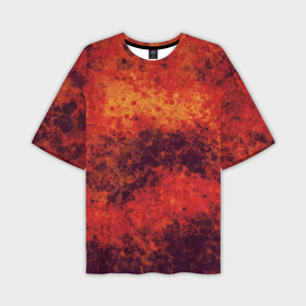 Мужская футболка oversize 3D с принтом Абстракция   ярость вулкана ,  |  | Тематика изображения на принте: 