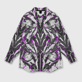 Мужская рубашка oversize 3D с принтом Фиолетовая кибернетическая броня ,  |  | Тематика изображения на принте: 